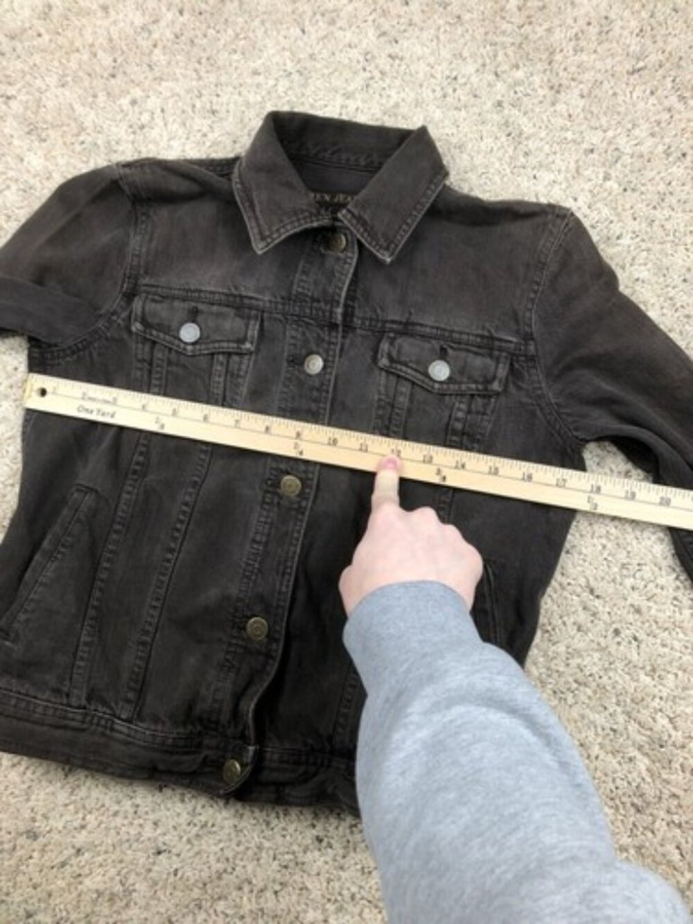 Lauren Jeans Co Ralph Lauren Denim Button Casual Jacket Women XS Brown Denim - Picture 7 of 9
